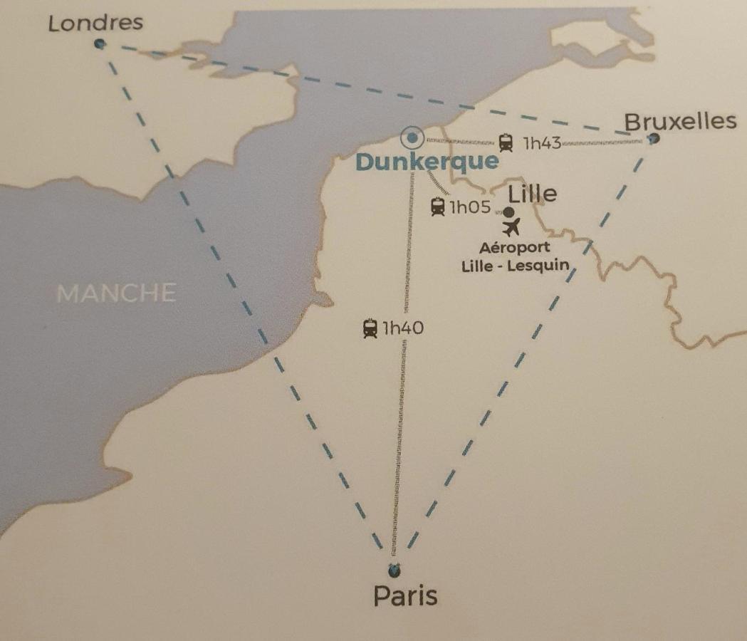Studio Vue Mer Au Coeur De Malo Les Bains Pieds Dans L Eau Dunkirk Exterior photo